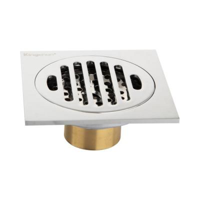 China NEW Brass Square Bath Floor Drain Shower Sewage Drainer Gold Strainer (J8007-A) for sale