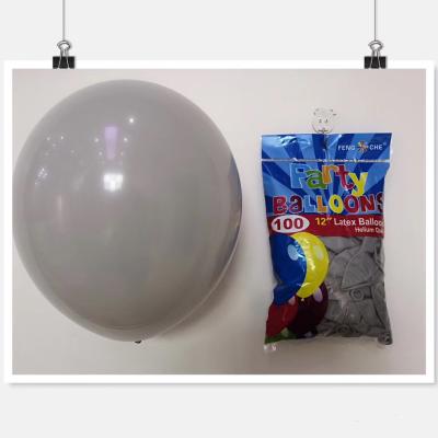 China Gray Standard Round Baloon Party Gift Toy 5inch Gray Color Latex Balloons Wholesale for sale