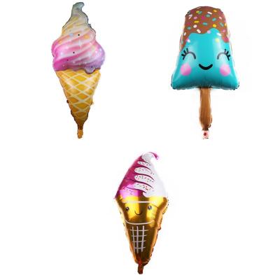 China Large Party Ice Cream Cone Mylar Balloon Birthday Party Summer Decoration Popsicle for sale