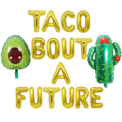 China FUTURE Party Amazon Summer Supplier Hawaii Party TACO ACCESS A Avocado Cactus Balloon Set for sale