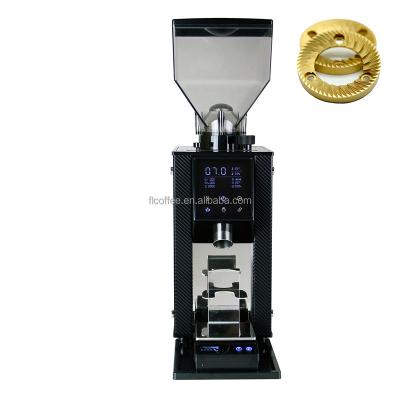 China 2021 New Style Hotel Burr Coffee Grinder Grind By Flat Weigh Burr Titanium Coffee Grinder for sale