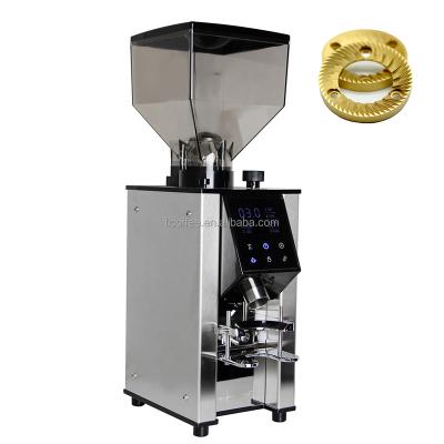 China 2021 Hot Sale Hotel Coffee Grinder Automatic Commercial Coffee Grinder Burrs Flat Hopper 64mm 1.0kg Capacity for sale