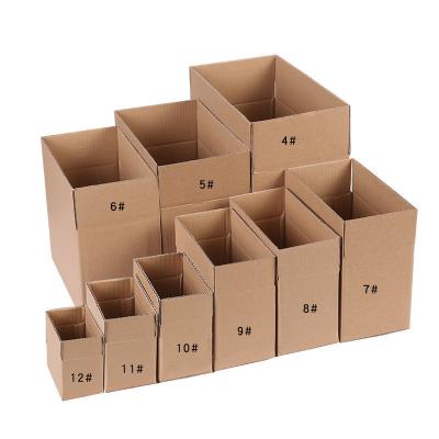 China Custom Recyclable Brown Kraft Corrugated Shipping Box Strong Moving Mailing Boxes For Mailing for sale