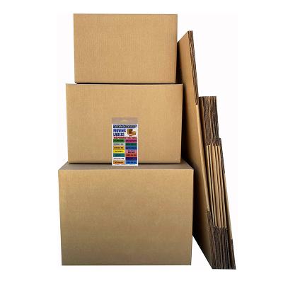 China 3/5/7 Layer Hard Custom Logo Recyclable Packaging Boxes Custom Logo Recyclable Thick Natural Brown Corrugated Shipping Moving Mailing Boxes Tall Sizes for sale