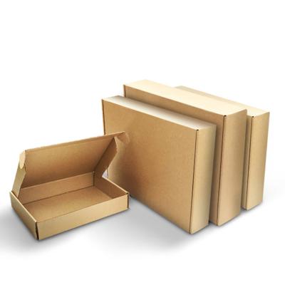 China Recyclable Logo Kraft Folding Brown Corrugated Custom Cardboard Mailer Paper Boxes for sale