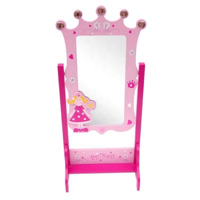 China Princess Floor Cosmetic Mirror Wooden Decorative Standing Mirror for sale