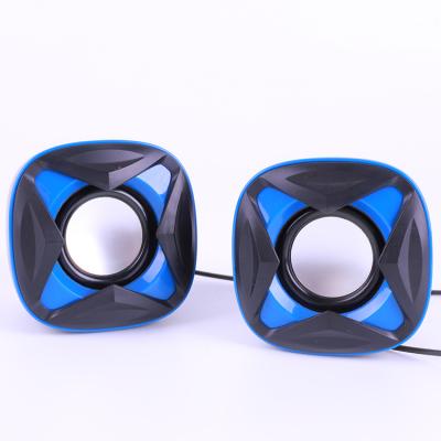 China Professional Mini Hot Sale Small Speaker 2.0 Multimedia Wired Cheapest Usb 2.0 Active Speaker for sale