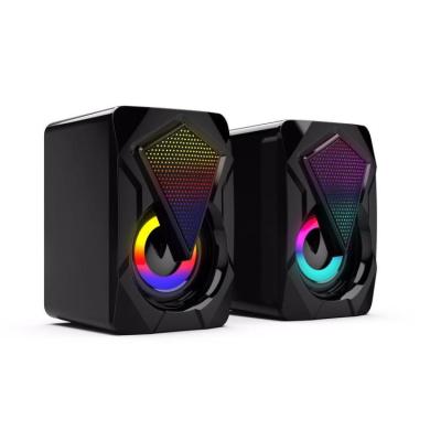 China Factory Price New 2020 RGB LED USB Mini Speaker For PC Game 2.0 Speaker for sale