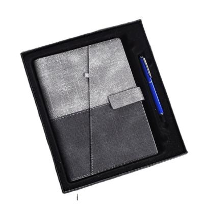 China Office Luxury Creative Gift Clasp High-grade Magnetic Sheet With Card Slot Insertable Notepad Gift Set Wholesale for sale