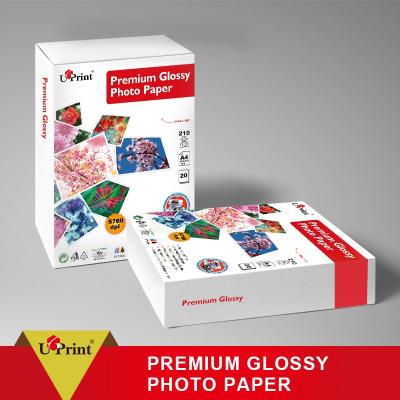 China glossy photo paper sheet for use on A3/A3+/A4/A5/A6/4R/T1 photopaper etc. laser or inkjet printer for sale