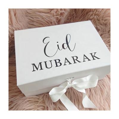 China Brand Recycled Materials Folding Clothing Packaging Boxes Baby Hijab Suit Gift Box Luxury Solid Islamic Gift Cover Rigid Box for sale