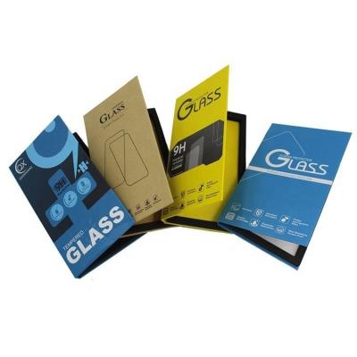 China Recycled Materials Tempered Glass Protector Package Screen Protector Package Blank Packaging Box For Protective Glass Package for sale