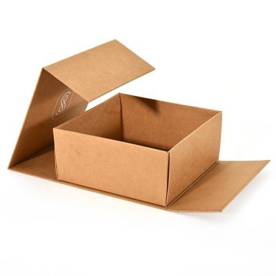 China GraceSmart Recycled Materials Bespoke Natural Brown Implantable Kraft Paper Seed Boxes Paper Packing Gift Basket Boxes With Magnetic Lid for sale