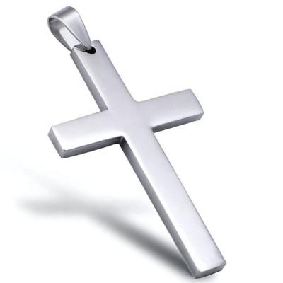 China FASHIONABLE Volume Designs Your Own Simple Cross Necklace Stainless Steel Unisex Cross Pendant Necklace for sale