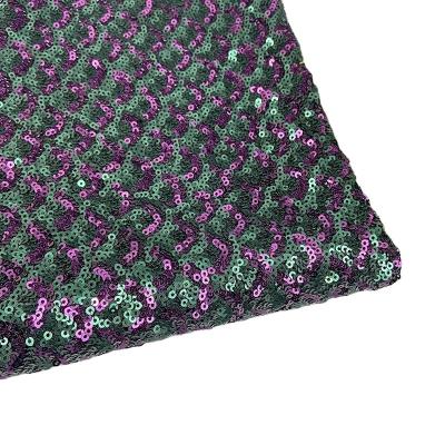 China Breathable High Quality Customize Multicolor Fish Scale Style 3+3mm Sequin Embroidered Pattern Fabric for sale