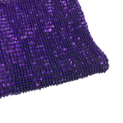 China Breathable New Arrive 100% Polyester Knitted Stretch Dye Shiny Metallic Sequin Mesh Fabric For Garment for sale