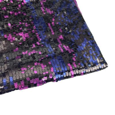 China Good Breathable Mesh Elegant Shiny Sequin Fabric Colorful Sequin Ladies Garment Fabric for sale