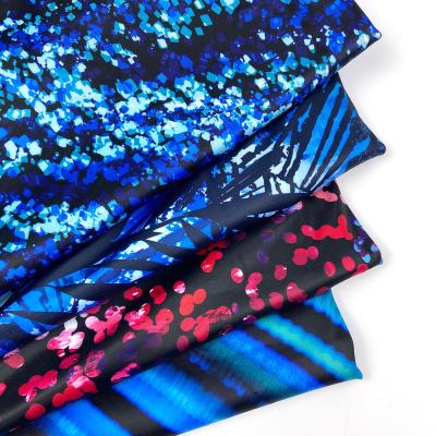 China Breathable Knit Sports Fabric Digital Printed For T Shirt Printing 88%Polyester 12%spandex for sale