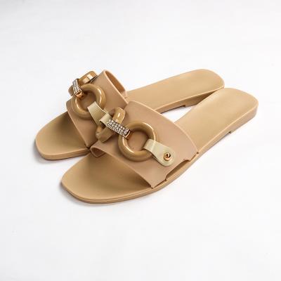 China 2021 fashion trend hot sale new lady freeze slippers customizable accessories lady freeze slippers sandals for sale