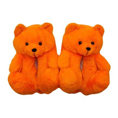 China CUSHIONING Cute Plush Teddy Bear Bedroom Plush Winter Home Indoor Soft Fluffy Warm Comfortable Faux Fur Anti-skid Shoes for sale