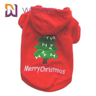 China Embroider Polar Fleece Pet HOODIE  For Christmas Dog Fleece Hoodie for sale