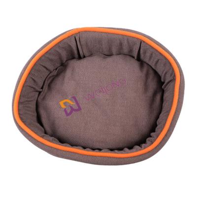 China Round Flax Donut Fully Washable Dog Bed Self Warming BSCI dog comfort bed for sale