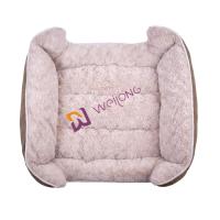 China Comfortable and breathable Canvas Self Warming Pet Bed PV Fleece Lining for sale