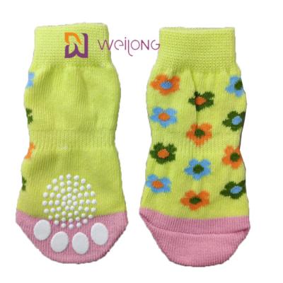 China Het huisdier Antislip breit Hond Socks& Cat Socks met Rubberversterking Paw Protector Te koop