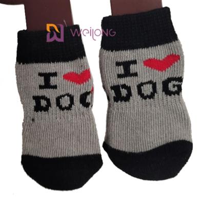 China Aanpassings Antislip Beschermende Sok voor het Krassen van Hondpaw dog socks to prevent Te koop