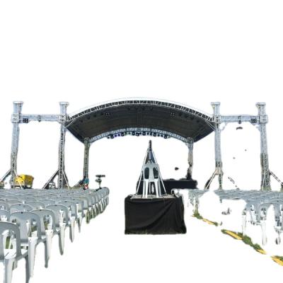 China Certificate studio aluminum truss with roof design for sale metal truss lecterns for concert stage arch roof truss design, truss display for sale