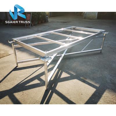 China Events X Frame Aluminum Stage Adjustable Folding Stage Platform for sale