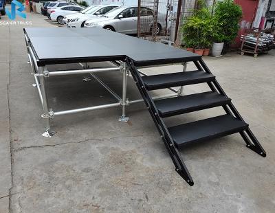 China Events / Exhibition Stage And So On 4x8ft Outdoor Heavy Duty Platform , Galvanized Black Steel Stage for sale