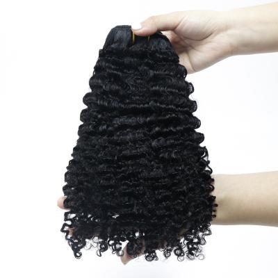 China Curly Curly Cuticle Aligned Hair 3B3C Tangle Free Clip In Hair Extensions For Women Natural Black Hair Extensions Full Head Clip In for sale