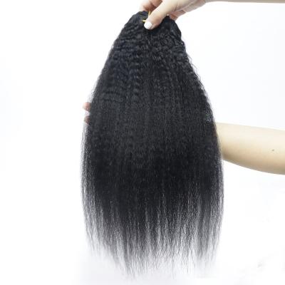 China Curly Straight Hair Cuticle Aligned Tangle Free Clip In Hair Extensions For Mongolian Hair Extensions 7Pcs/set Natural Black Color Women for sale