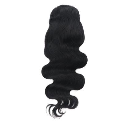 China Ponytail 22inch Ponytail Hair Clip In Hair Extension 100g Full Natural Unprocessed Natural Ponytail Wig Brazilian Black for sale