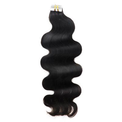 China Body Wave No Tangle Shedding Raw Unprocessed Salon Remy Hair Wholesale Body Wave Soft No Knotted Tape In Hair Extension for sale