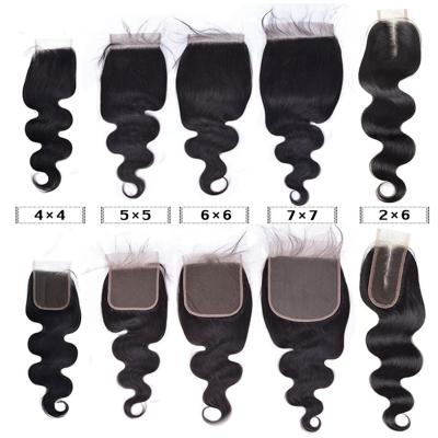 China Hot Selling 100% Raw Human Hair Factory Virgin Hair Body Wave 4x4/5x5 HD Lace Closure Cuticle Aligned Tangle Free Cuticle Aligned Brazilian Hair Lace Frontal Closure for sale