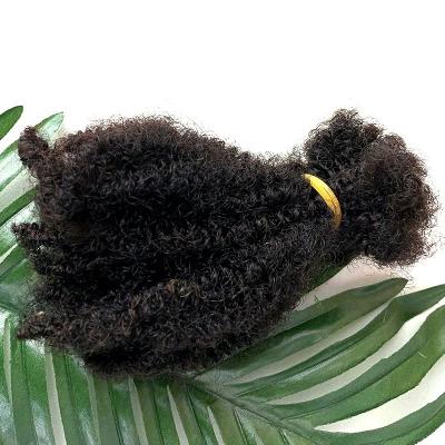 China Afro Kinky Curly Human Hair Bulk Brazilian Locs Braiding Hair Crochet Braids Bulk Unprocessed Afro Virgin Hair Kinky Curly Braiding Hair 4b 4c Volume for sale