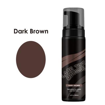 China Private Label Lace Tint Mousse 200ml Dark Brown Herbal Lace Tint Hair Mousse for sale