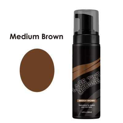 China Private Label Brown Lace Tint Mousse 200ml Herbal Lace Tint Mousse Medium Hair Tint Hair Mousse for sale