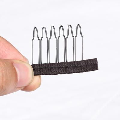 China Wig Combs For Making Wigs Hot Sale Wholesale 7 Teeth Stainless Steel Wig Comb Clips For Hair Extensions Accessory for sale