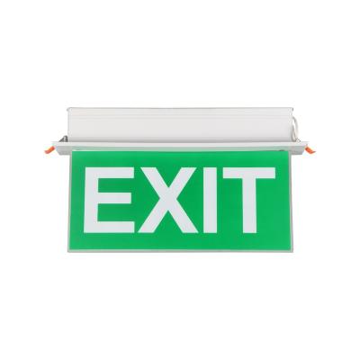 China Commerical Application Xinjiu 3W Emergency Board Exit Indoor Sign Led Safety Exit Sign Light for sale