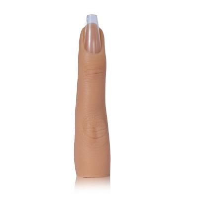 China Design Silicone Nail Training Finger For Poly Acrylic Nail Gel Polish Fake Finger Nail Manicure Tools Hands For Practice for sale