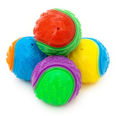 China Viable High Quality Wholesale Squeaky Dog Toy Balls Interactive Rubber Chew Toy Balls Toys Hard Ball Toys Pet Supplies for sale