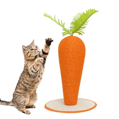 China New Cat Toy Radish Sisal Color Sisal Radish Cat Climbing Frame Emulational Double Hot Sale Viable Cat Scratch Post Sisal Tree Amazon for sale