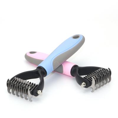 China Comb Dog Viable Hair Removal Pet Cleaning Deshedding Slicker Sweep Long Pet Hair Comb Pet Grooming Products 2021 Double Side Dog for sale