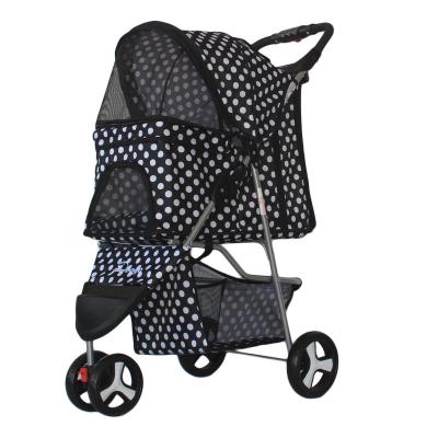 China Luxury Dogs 2 Pieces Folding Portable Pet Walkers Outdoor Handheld Pet Travel Carrier Cat /dog Pet Cart Strollers for sale