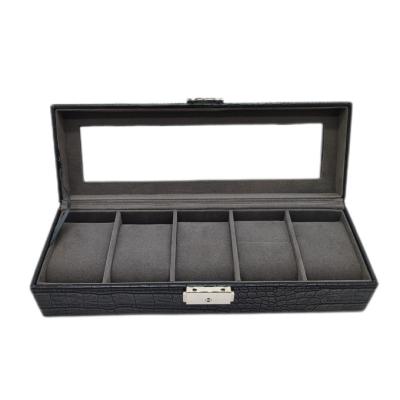 China Hot Spot Full Carbon Fiber PU Leather Watch Box Watch Storage Box Display Watch Organizer Box for sale