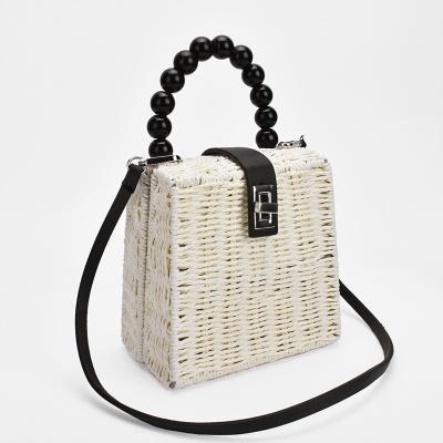 China Shoulder Women Crossbody Large Beach Woven Straw Tote Bag for sale