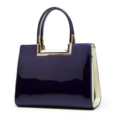 China 0.7kg Blue Coat Paint Retro PU Leather Handbags for sale